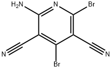 3,5-Pyridinedicarbonitrile, 2-amino-4,6-dibromo- Structure