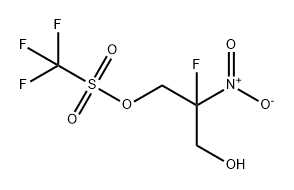 Methanesulfonic acid, 1,1,1-trifluoro-, 2-fluoro-3-hydroxy-2-nitropropyl ester Structure