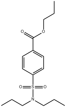 Benzoic acid, 4-[(dipropylamino)sulfonyl]-, propyl ester Structure