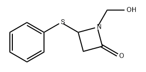 2-Azetidinone, 1-(hydroxymethyl)-4-(phenylthio)- 구조식 이미지