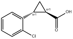 rac-(1R,2R)-2-(2-chlorophenyl)cyclopropane-1-carboxylic acid Structure