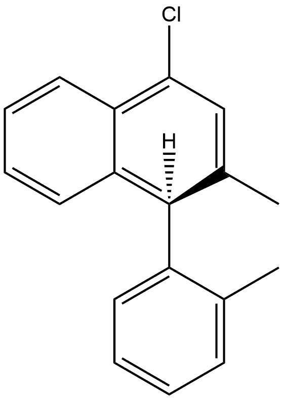 Naphthalene, 4-chloro-2-methyl-1-(2-methylphenyl)-, (1R)- Structure