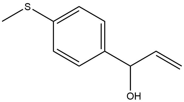 Benzenemethanol, α-ethenyl-4-(methylthio)- 구조식 이미지