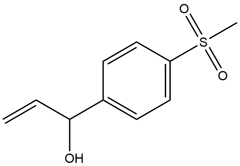 Benzenemethanol, α-ethenyl-4-(methylsulfonyl)- Structure