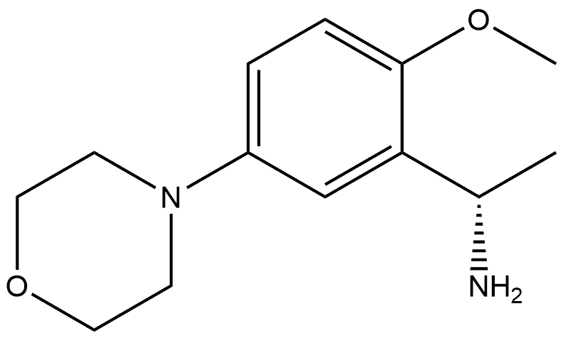 Benzenemethanamine, 2-methoxy-α-methyl-5-(4-morpholinyl)-, (αS)- Structure