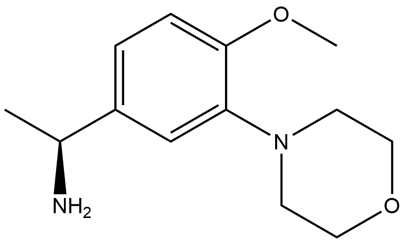 Benzenemethanamine, 4-methoxy-α-methyl-3-(4-morpholinyl)-, (αS)- Structure