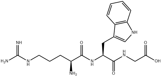 2-((S)-2-((S)-2-Amino-5-guanidinopentanamido)-3-(1H-indol-3-yl)propanamido)acetic acid Structure