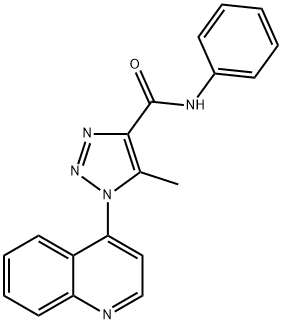 5-Methyl-N-phenyl-1-(quinolin-4-yl)-1H-1,2,3-triazole-4-carboxamide Structure