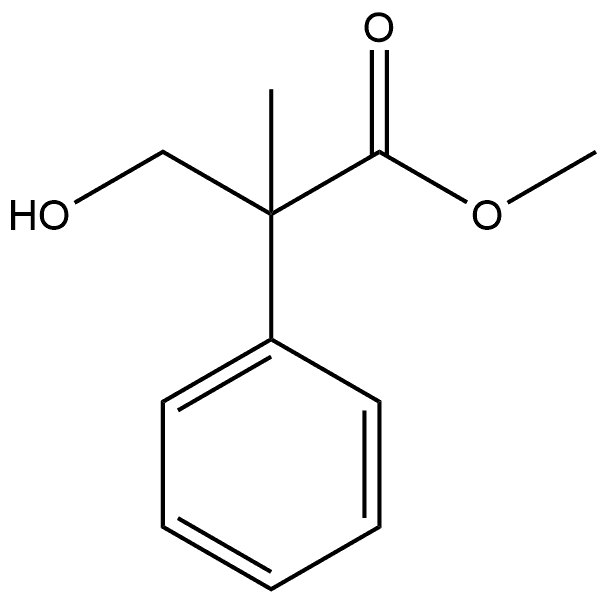 Methyl 3-Hydroxy-2-methyl-2-phenylpropanoate 구조식 이미지