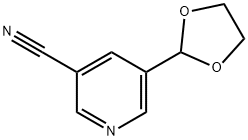 3-Pyridinecarbonitrile, 5-(1,3-dioxolan-2-yl)- Structure