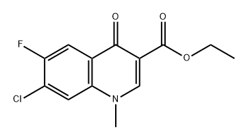 3-Quinolinecarboxylic acid, 7-chloro-6-fluoro-1,4-dihydro-1-methyl-4-oxo-, ethyl ester Structure