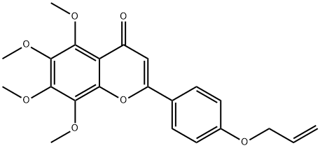 2-(4-(Allyloxy)phenyl)-5,6,7,8-tetramethoxy-4H-chromen-4-one 구조식 이미지