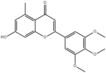 7-Hydroxy-5-methyl-2-(3,4,5-trimethoxyphenyl)-4H-chromen-4-one 구조식 이미지