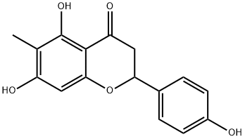 4H-1-Benzopyran-4-one, 2,3-dihydro-5,7-dihydroxy-2-(4-hydroxyphenyl)-6-methyl- Structure