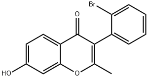 3-(2-Bromophenyl)-7-hydroxy-2-methyl-4H-chromen-4-one 구조식 이미지