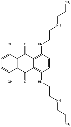 9,10-Anthracenedione, 1,4-bis[[2-[(2-aminoethyl)amino]ethyl]amino]-5,8-dihydroxy- Structure