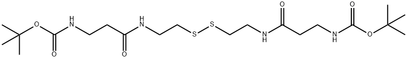 9,10-Dithia-2,6,13,17-tetraazaoctadecanedioic acid, 5,14-dioxo-, 1,18-bis(1,1-dimethylethyl) ester Structure