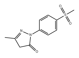 3H-Pyrazol-3-one, 2,4-dihydro-5-methyl-2-[4-(methylsulfonyl)phenyl]- Structure