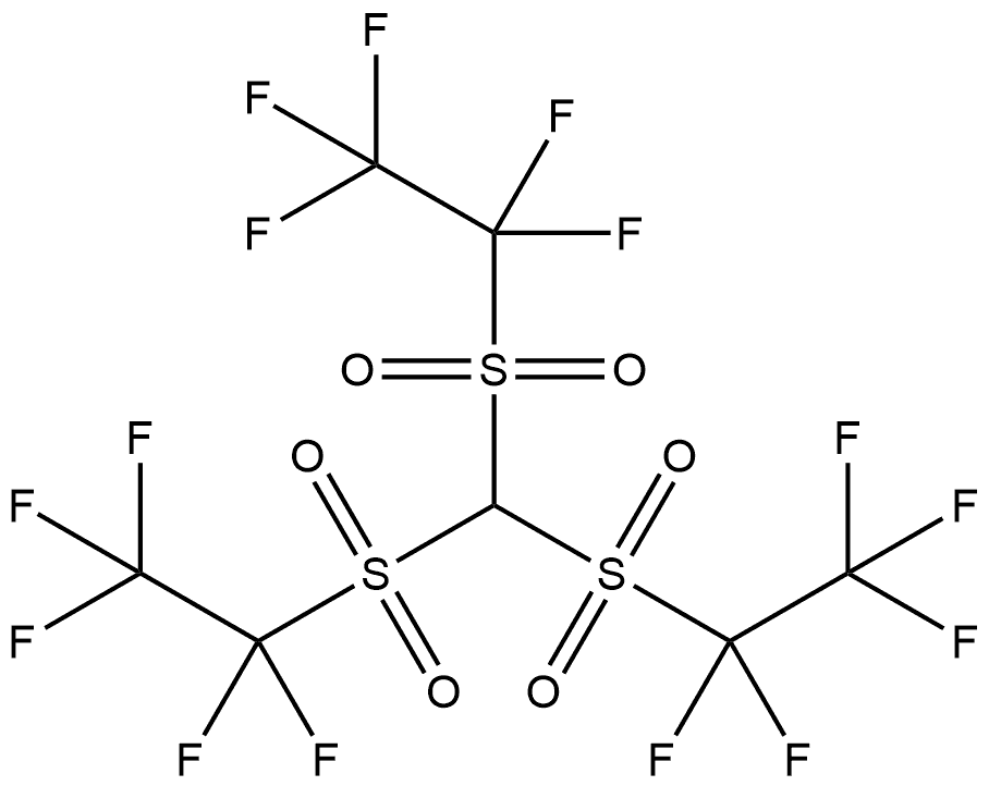 Ethane, 1,1′,1′′-[methylidynetris(sulfonyl)]tris[1,1,2,2,2-pentafluoro- Structure