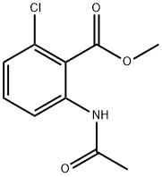 Benzoic acid, 2-(acetylamino)-6-chloro-, methyl ester Structure