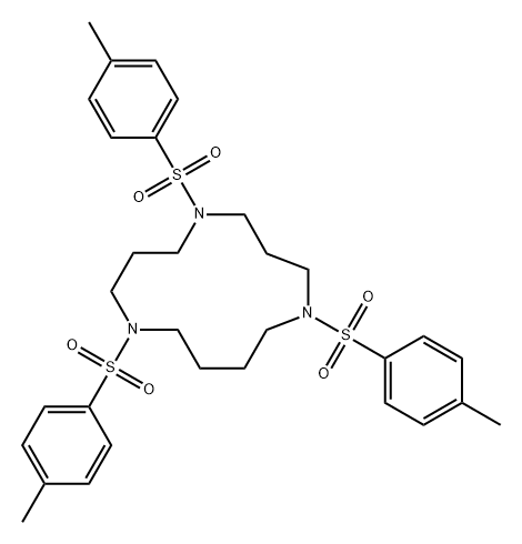 1,5,9-Triazacyclotridecane, 1,5,9-tris[(4-methylphenyl)sulfonyl]- Structure