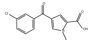 1H-Pyrrole-2-carboxylic acid, 4-(3-chlorobenzoyl)-1-methyl- Structure