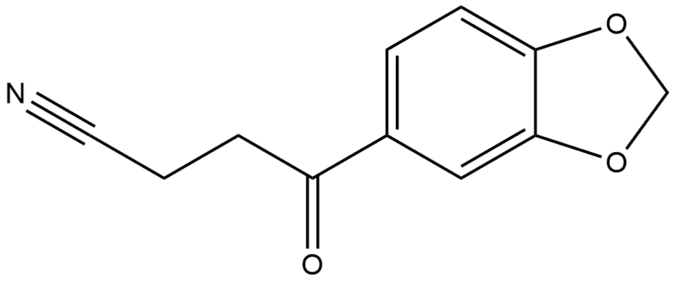 1,3-Benzodioxole-5-butanenitrile, γ-oxo- 구조식 이미지