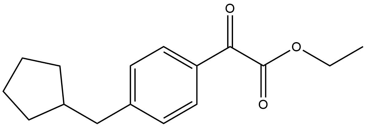 Ethyl 4-(cyclopentylmethyl)-α-oxobenzeneacetate Structure