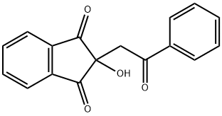 2-Hydroxy-2-(2-oxo-2-phenylethyl)-2,3-dihydro-1H-indene-1,3-dione 구조식 이미지