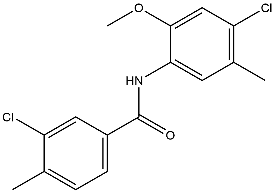 3-Chloro-N-(4-chloro-2-methoxy-5-methylphenyl)-4-methylbenzamide Structure