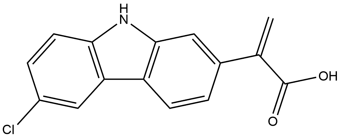 9H-Carbazole-2-acetic acid, 6-chloro-α-methylene- Structure