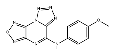 [1,2,5]Oxadiazolo[3,4-e]tetrazolo[1,5-a]pyrazin-5-amine, N-(4-methoxyphenyl)- Structure