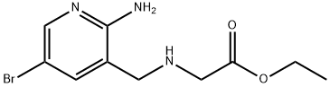 Glycine, N-[(2-amino-5-bromo-3-pyridinyl)methyl]-, ethyl ester Structure