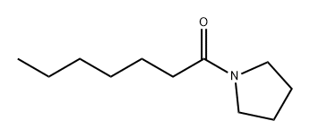 1-Heptanone, 1-(1-pyrrolidinyl)- 구조식 이미지