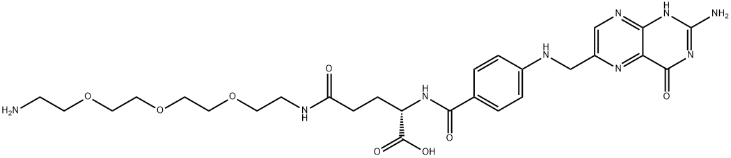 3,6,9-Trioxa-12-azaheptadecan-17-oic acid, 1-amino-16-[[4-[[(2-amino-1,4-dihydro-4-oxo-6-pteridinyl)methyl]amino]benzoyl]amino]-13-oxo-, (16S)- (9CI) Structure