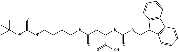 N2-Fmoc-N4-(4-Boc-aminobutyl)-L-asparagine Structure