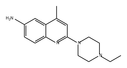 6-Quinolinamine, 2-(4-ethyl-1-piperazinyl)-4-methyl- Structure