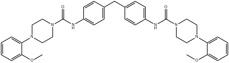 1-Piperazinecarboxamide, N,N'-(methylenedi-4,1-phenylene)bis[4-(2-methoxyphenyl)- Structure