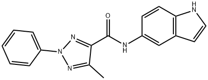 N-(1H-indol-5-yl)-5-methyl-2-phenyl-2H-1,2,3-triazole-4-carboxamide Structure