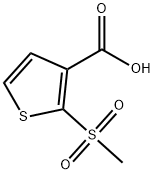 3-Thiophenecarboxylic acid, 2-(methylsulfonyl)- 구조식 이미지