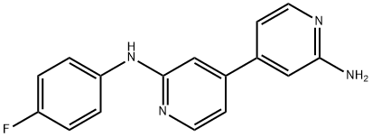 [4,4'-Bipyridine]-2,2'-diamine, N2-(4-fluorophenyl)- Structure