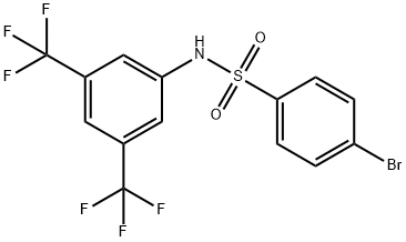 Benzenesulfonamide, N-[3,5-bis(trifluoromethyl)phenyl]-4-bromo- Structure