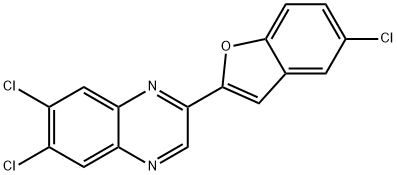 Quinoxaline, 6,7-dichloro-2-(5-chloro-2-benzofuranyl)- Structure