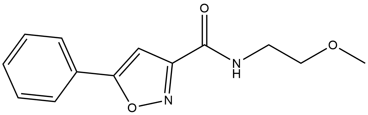 N-(2-Methoxyethyl)-5-phenyl-3-isoxazolecarboxamide 구조식 이미지