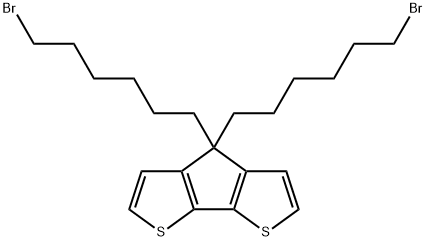 4H-Cyclopenta[2,1-b:3,4-b']dithiophene, 4,4-bis(6-bromohexyl)- (9CI) 구조식 이미지