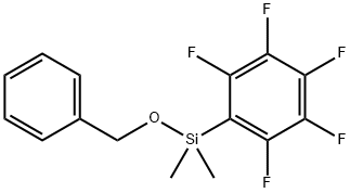 Benzene, 1-[dimethyl(phenylmethoxy)silyl]-2,3,4,5,6-pentafluoro- 구조식 이미지