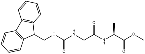 L-Alanine, N-[(9H-fluoren-9-ylmethoxy)carbonyl]glycyl-, methyl ester 구조식 이미지
