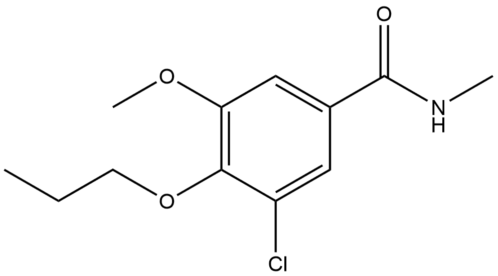 3-Chloro-5-methoxy-N-methyl-4-propoxybenzamide Structure