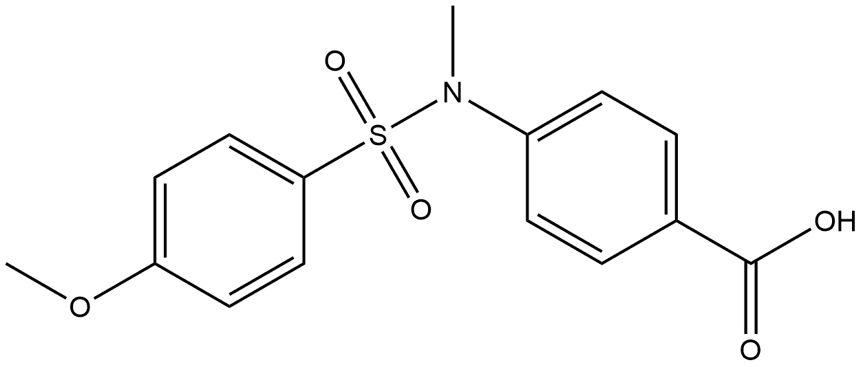 4-{[(4-Methoxyphenyl)sulfonyl](methyl)amino}benzoic acid Structure