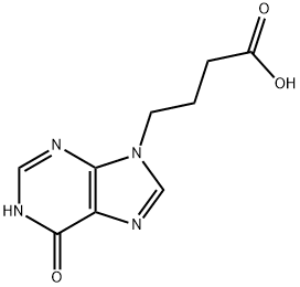 4-(6-Oxo-3H-purin-9(6H)-yl)butanoic acid 구조식 이미지